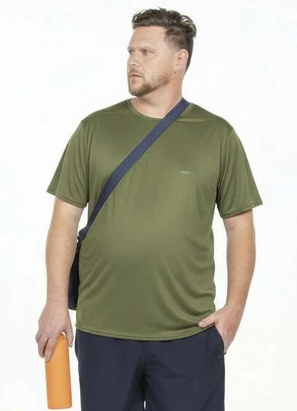 Decoy - Camiseta Plus Size com Bordado Verde