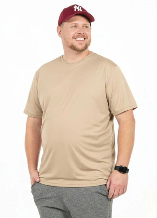 Decoy - Camiseta Plus Size Masculina Bege