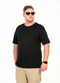 Decoy - Camiseta Plus Size Ribana Bege - variação: Preto