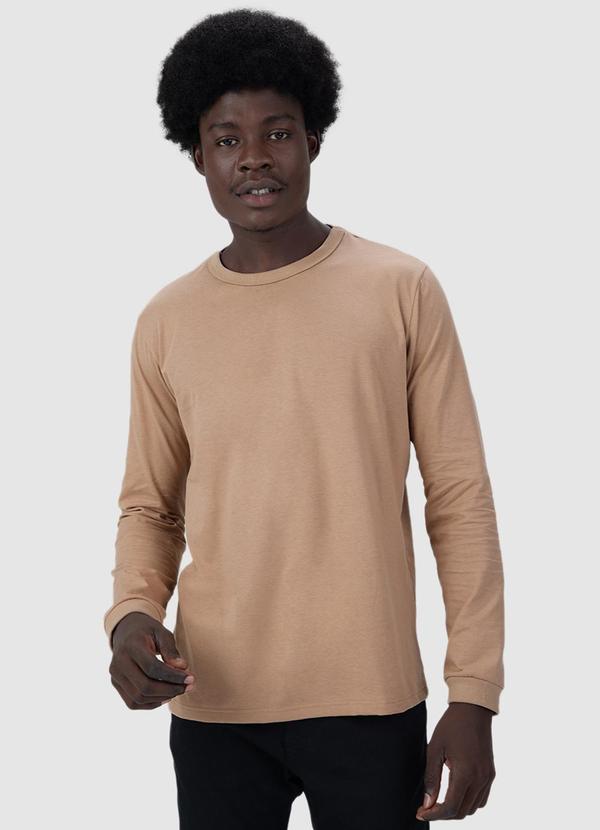 Malwee - Camiseta Regular em Malha Masculina Marrom