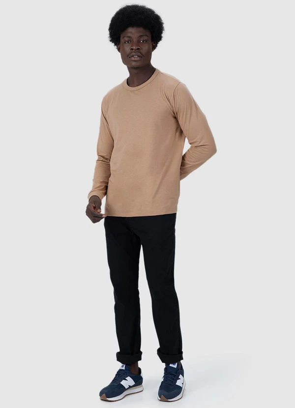 Malwee - Camiseta Regular em Malha Masculina Marrom 3