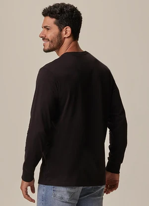 Malwee - Camiseta Regular Malha Preto - MALWEE
