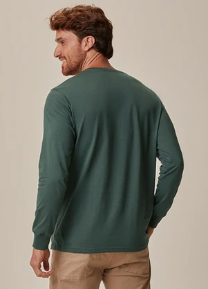 Malwee - Camiseta Regular Malha Verde Esmeralda - MALWEE