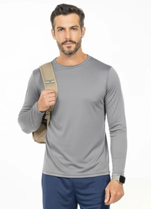 Cobertura - Camiseta Térmica Gola Alta Cinza - COBERTURA