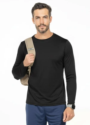 Cobertura - Camiseta Térmica Gola Alta Preto - COBERTURA