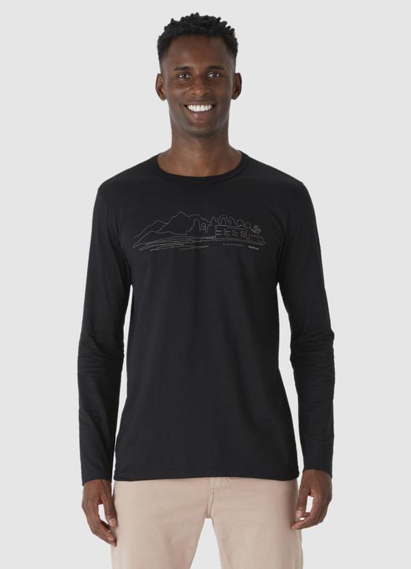 Malwee - Camiseta Tradicional Back To Origins Preto