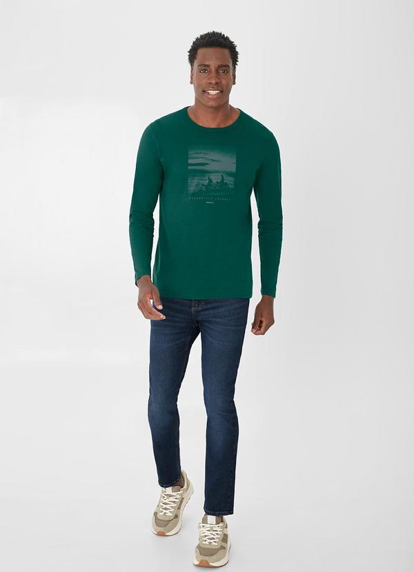 Malwee - Camiseta Tradicional Motorcycle Journey  Verde