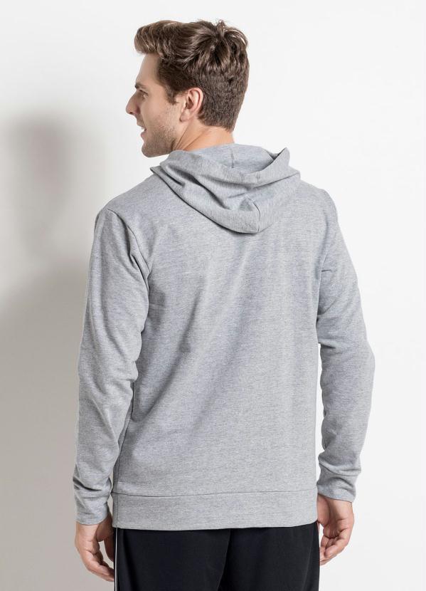 Outlet - Casaco Mescla com Capuz e Bolso Canguru 2