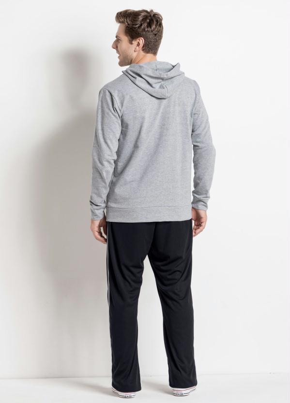 Outlet - Casaco Mescla com Capuz e Bolso Canguru 4