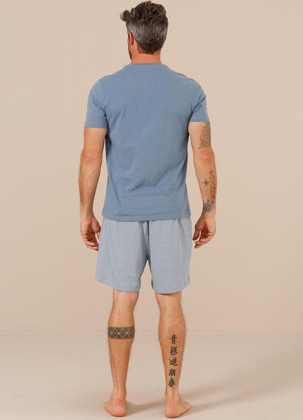 Seeder - Conjunto Pijama Meia Malha Azul 4