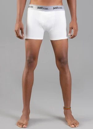 Just Basic - Cueca Básica em Cotton Branco - JUST BASIC