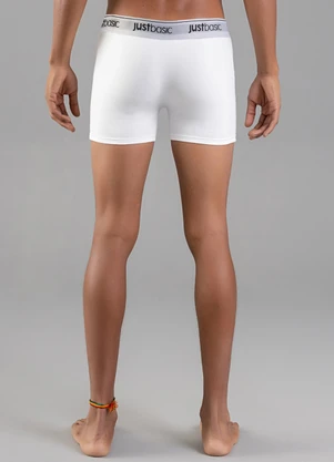 Just Basic - Cueca Básica em Cotton Branco - JUST BASIC