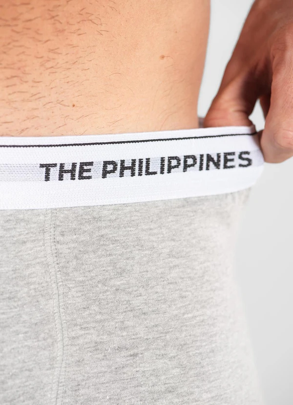 The Philippines - Cueca Boxer Algodão Elastano Cinza 3