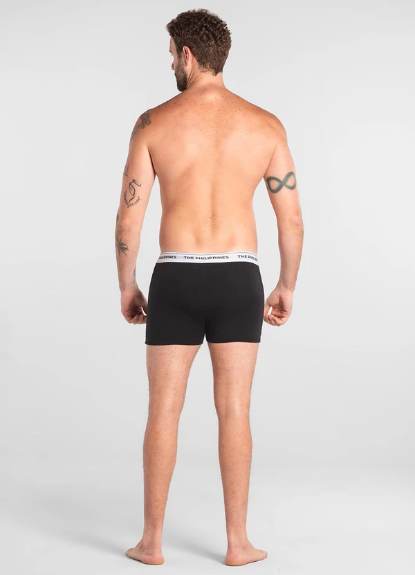 The Philippines - Cueca Boxer Algodão Elastano Preto 2