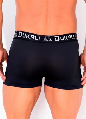 Dukali - Cueca Boxer de Microfibra Preto - DUKALI