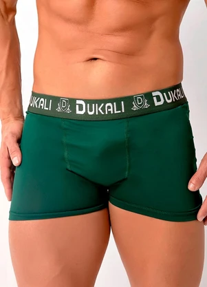 Dukali - Cueca Boxer de Microfibra Verde - DUKALI