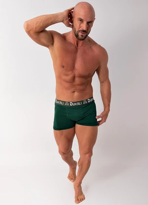 Dukali - Cueca Boxer de Microfibra Verde - DUKALI