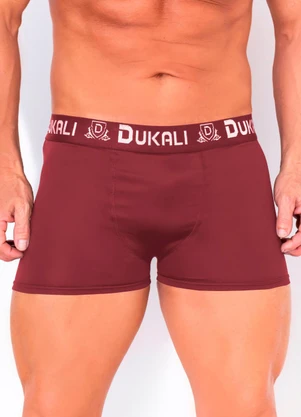 Dukali - Cueca Boxer de Microfibra Vermelho - DUKALI
