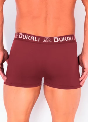 Dukali - Cueca Boxer de Microfibra Vermelho - DUKALI