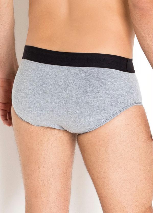 Outlet - Cueca Slip com Elástico Mescla 2