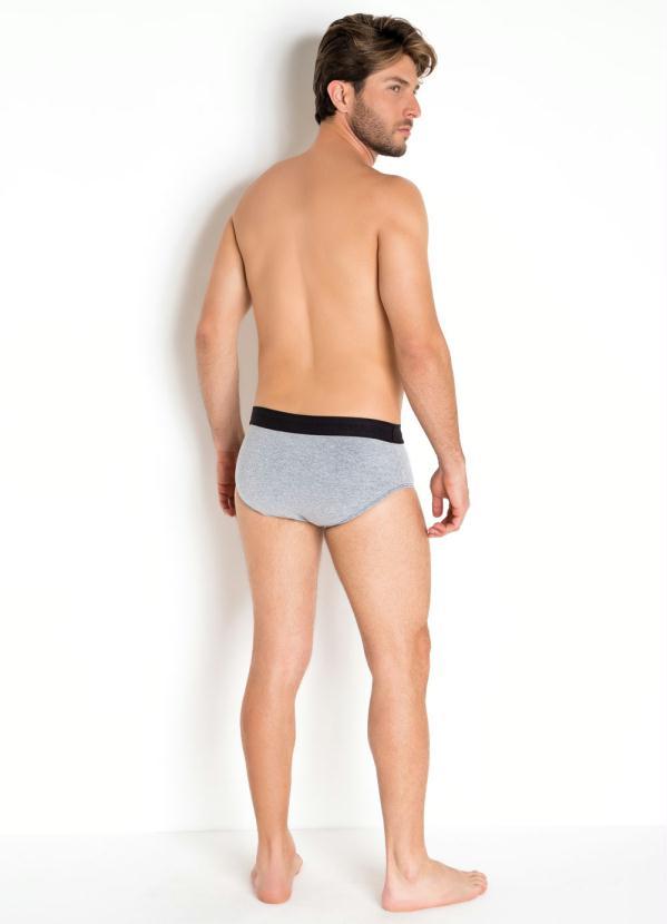 Outlet - Cueca Slip com Elástico Mescla 4