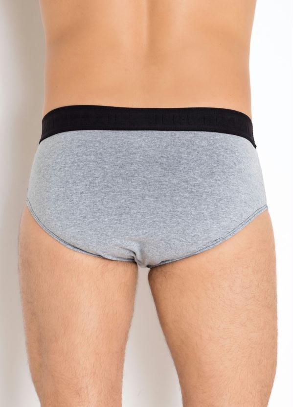 Outlet - Cueca Slip com Elástico Mescla 5