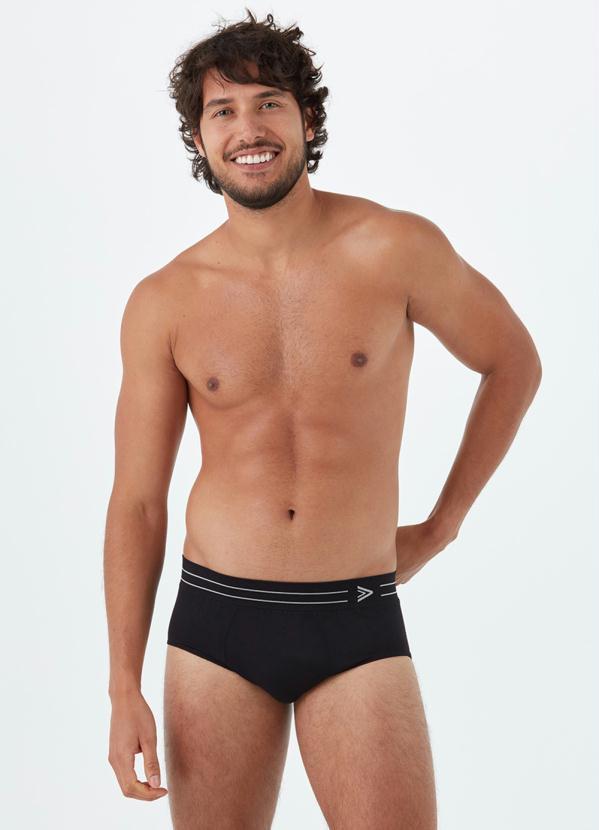 Malwee - Cueca Slip sem Costura Preto