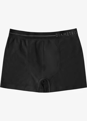 Diametro - Kit 3 Cuecas Boxer Lisa de Poliamida Preto - DIAMETRO