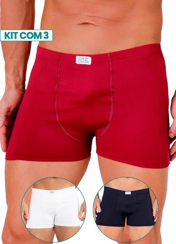 Dukali - Kit 3 Cuecas Elástico Tombado Multicores
