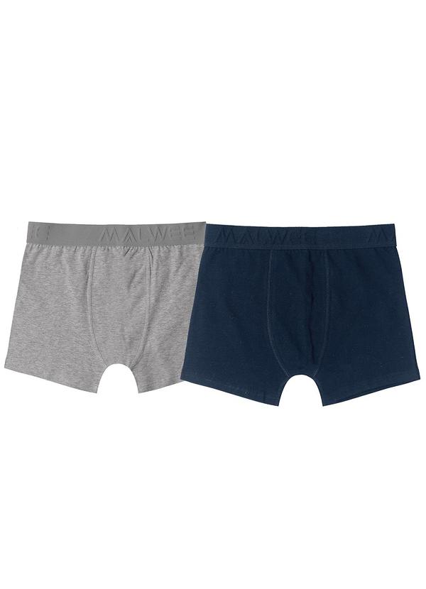Malwee - Kit Cueca Boxer em Algodão Azul