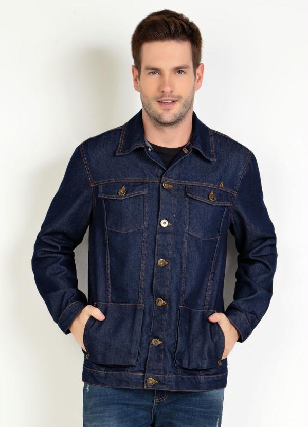 Outlet - Jaqueta Actual com Bolsos na Frente Jeans