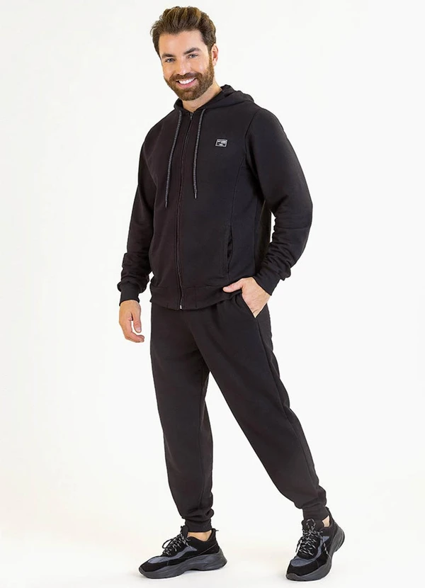 Soft Bonni - Jaqueta Adulto em Moletinho Preto 2