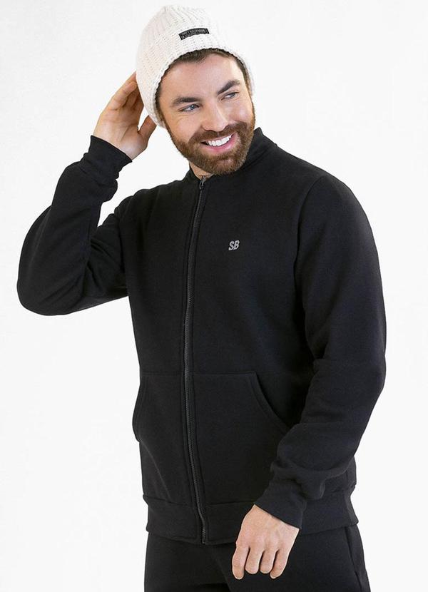 Soft Bonni - Jaqueta Adulto em Moletom Preto