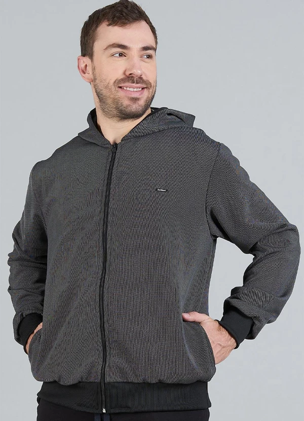 Moletom Maxi Jaqueta Hering Jaqueta Masculina Moletom Preto