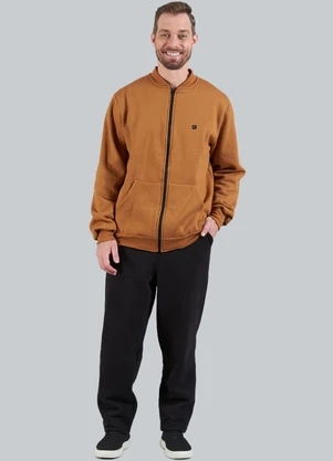 Soft Bonni - Jaqueta Adulto Masculino sem Capuz Marrom - SOFT BONNI