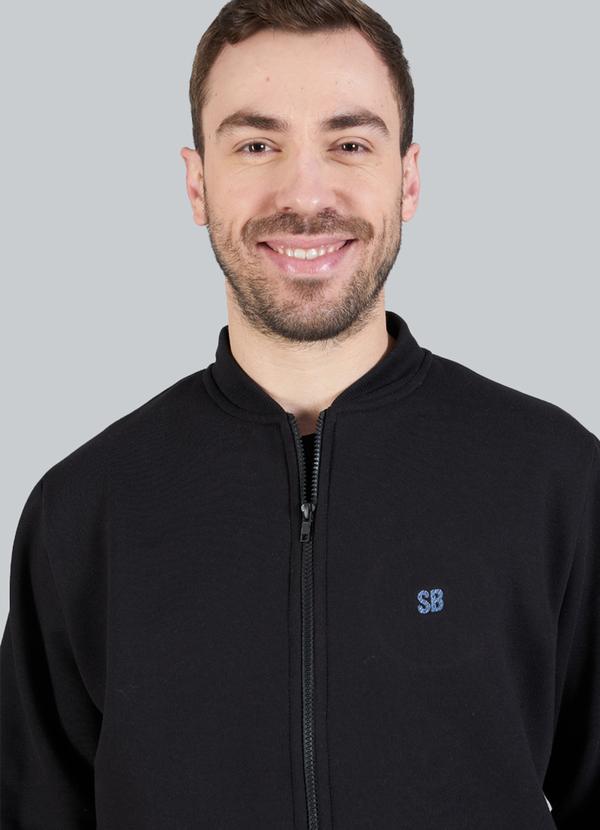 Soft Bonni - Jaqueta Adulto Masculino sem Capuz Preto 2