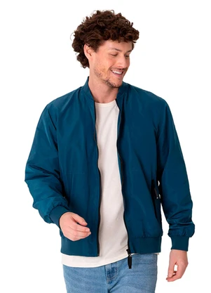 Malwee - Jaqueta Bomber Masculina Azul Petróleo - MALWEE