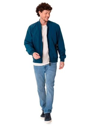 Malwee - Jaqueta Bomber Masculina Azul Petróleo - MALWEE