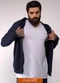 Basicamente - Jaqueta Capuz Plus Masculina Azul Marinho - variação: Azul Marinho