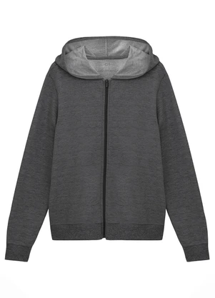 Basicamente - Jaqueta Capuz Plus Masculina Mescla Escuro - BASICAMENTE