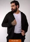 Basicamente - Jaqueta Capuz Plus Masculina Azul Marinho - variação: Preto