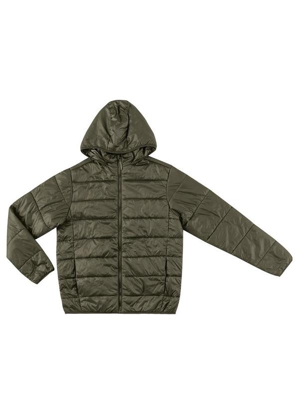 Jaqueta com Capuz Masculina Verde Diametro
