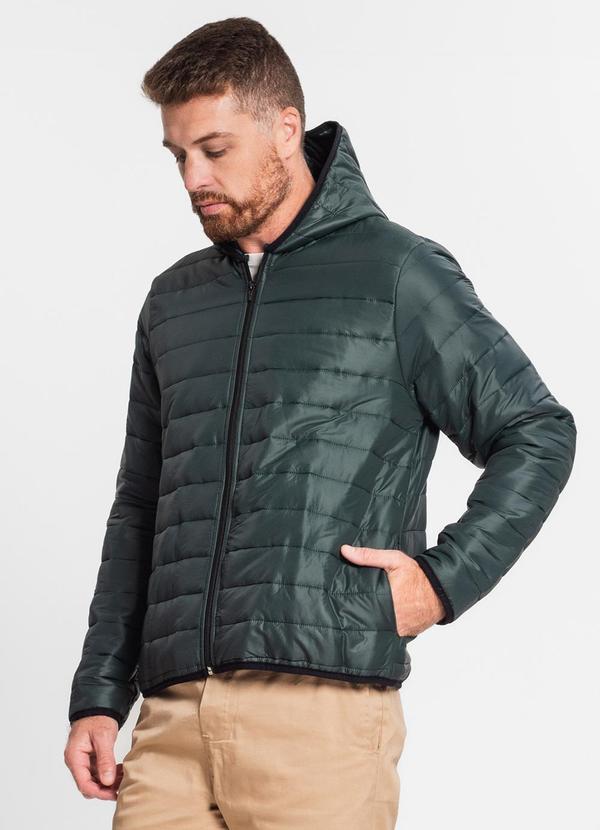 Diametro - Jaqueta com Capuz Masculina Verde