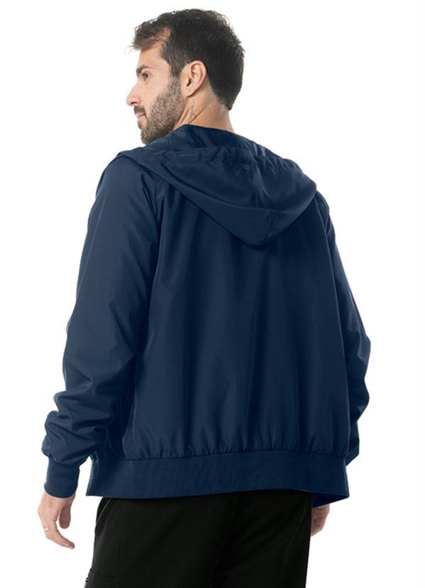 Diametro - Jaqueta com Capuz Microfibra Azul 2