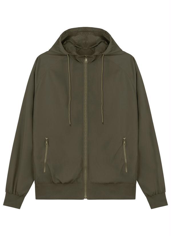 Diametro - Jaqueta com Capuz Microfibra Verde