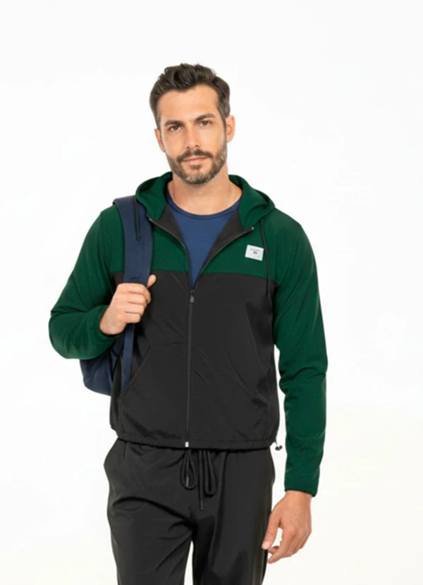 Cobertura - Jaqueta Corta Vento com Bolsos Verde