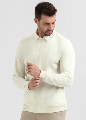 Exco - Jaqueta em Tecido Texturizado Off White - EXCO
