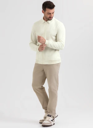 Exco - Jaqueta em Tecido Texturizado Off White - EXCO