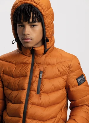 Fico - Jaqueta Juvenil com Capuz Laranja - FICO