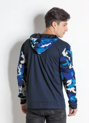Moda Pop - Jaqueta Marinho e Camuflada com Zíper - MODA POP